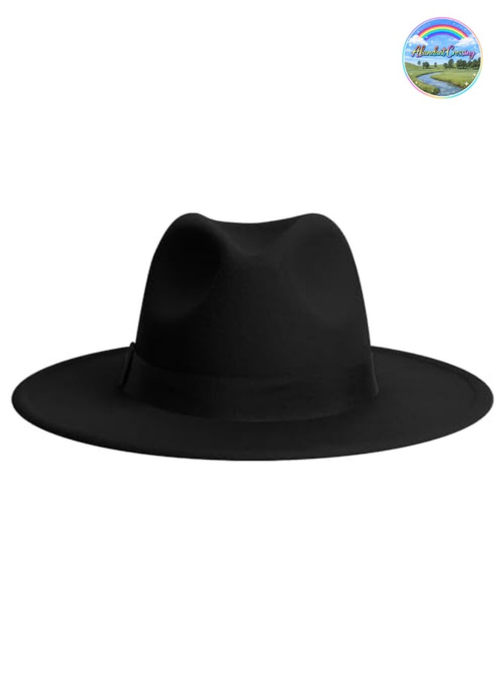 Wide Brim Fedora Hat Adjustable Felt Panama Dress Hat with Band